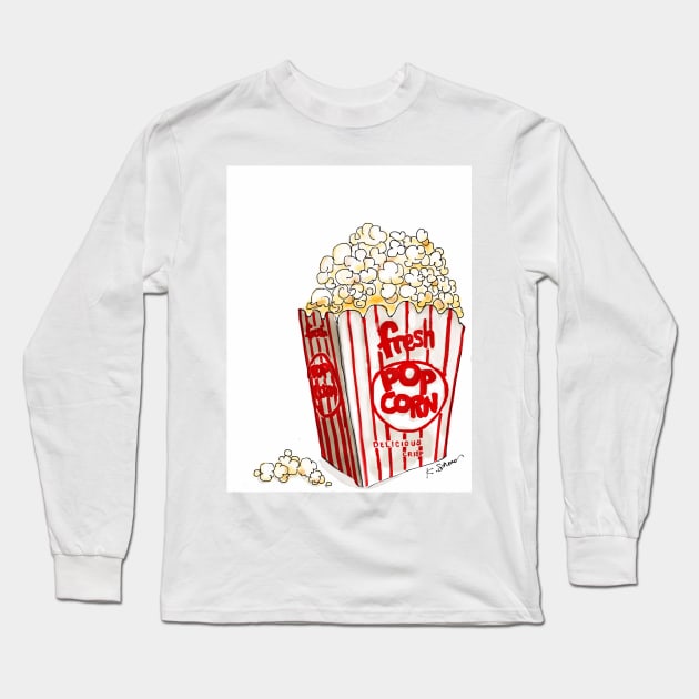 Fresh Popcorn! Long Sleeve T-Shirt by kschowe